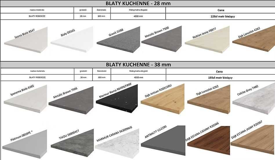 Zestaw mebli kuchennych 260 cm cashmere/czarny mat- dostępne od ręki