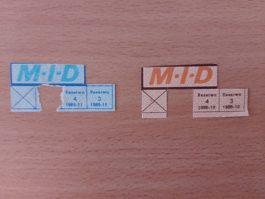 KARTKI zaopatrzeniowe z PRL – artykuły żywnościowe, 1986 rok (9 sztuk)