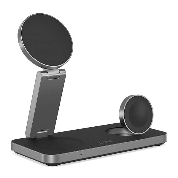 Tech-Protect Qi15W-A47/3In1 Magnetic Magsafe Wireless Charger Black