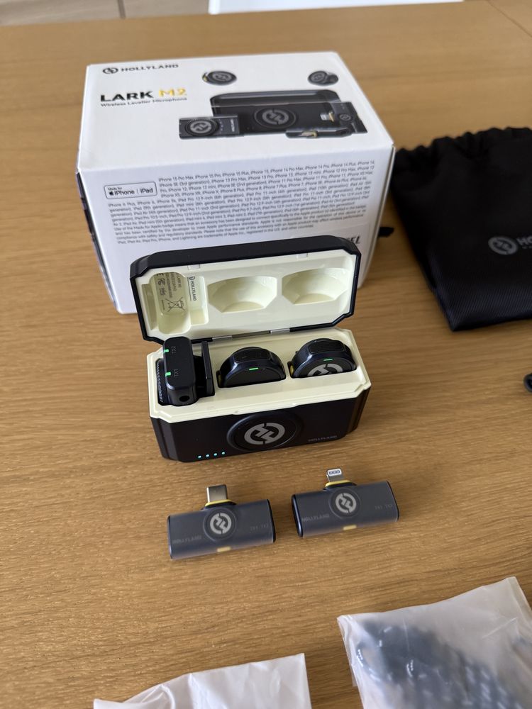 Hollyland Lark M2 Combo – Microfone Wireless p/ Câmera & Smartphone