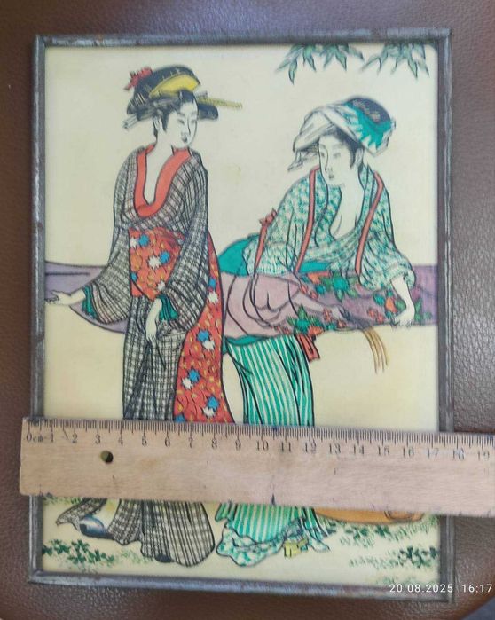 Японские красавицы рисунок Тории Киёнага Японии ориентировочно 1800