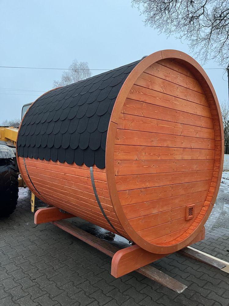 SAUNA OGRODOWA  200 cm typu beczka, bania