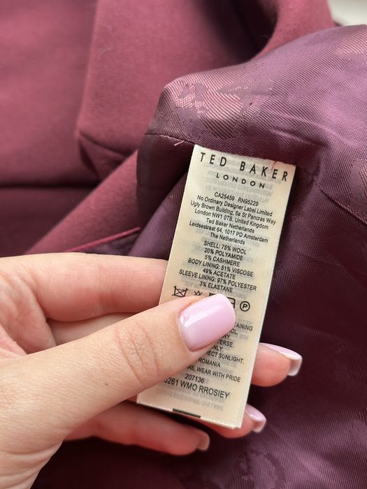 Брендове пальто ted baker оригінал жіноче міді вовна качемір шерстяне