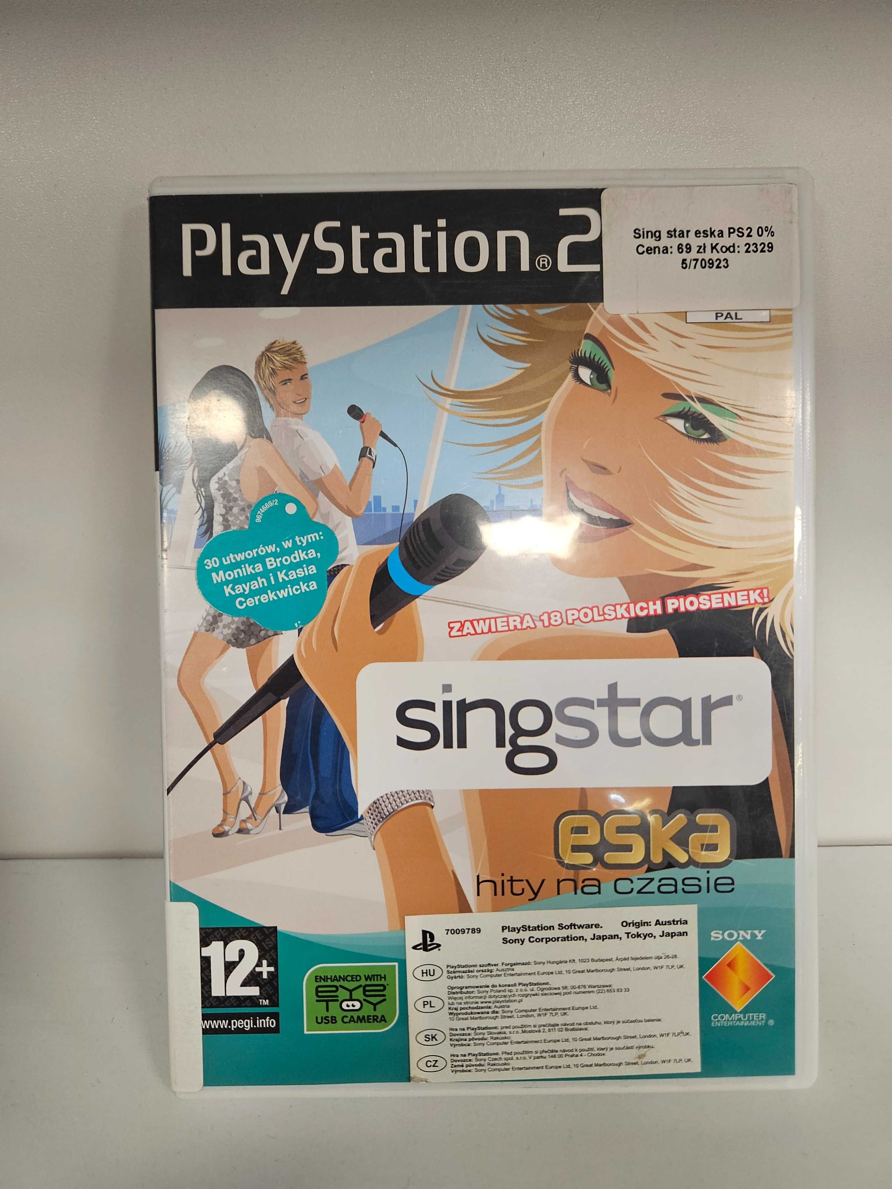 SingStar eska hity na czasie PS2 - As Game & GSM 2329
