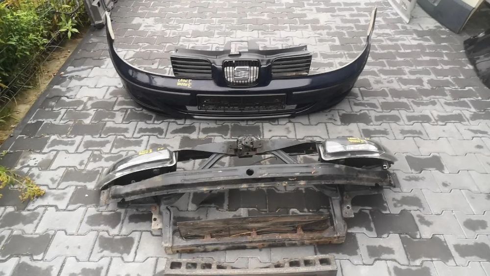 SEATA LEON I TOLEDO II PRZÓD CZARNY  ZDERZAK ATRAPA GRIL REFLEKTOR WZMOCNIENIE CZOŁOWE