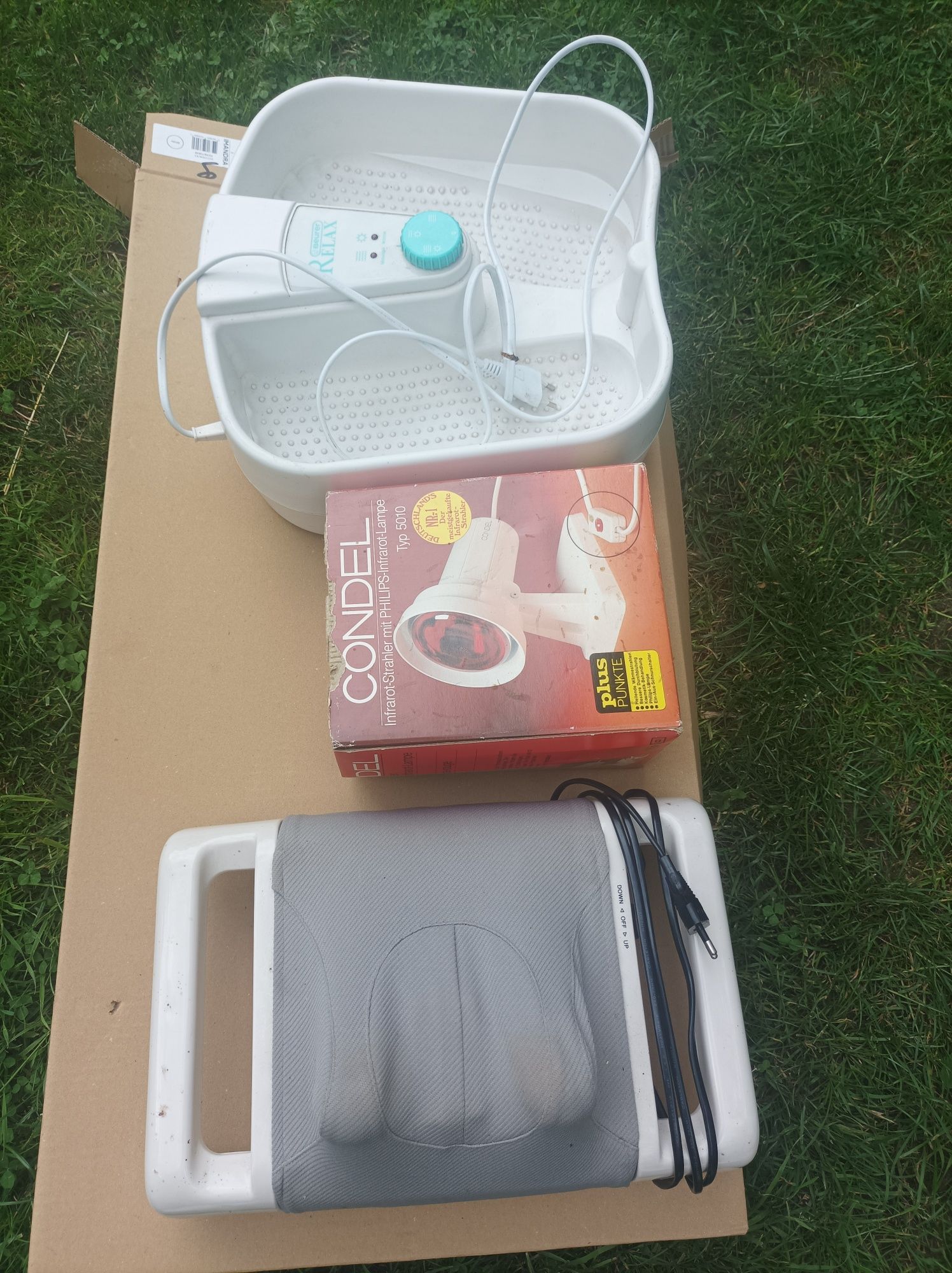 Masażer do stóp,ciała, lampa.