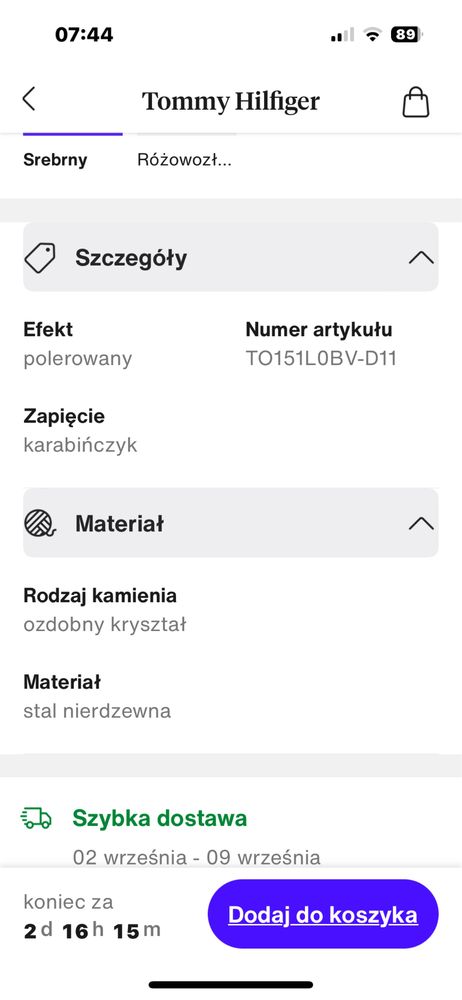 Bransoletka Tommy Hilfiger cena  120 zł