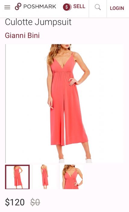 Koralowy kombinezon r. XS Gianni Bini