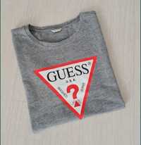 Guess szary t-shirt damski logo trójkąt xs