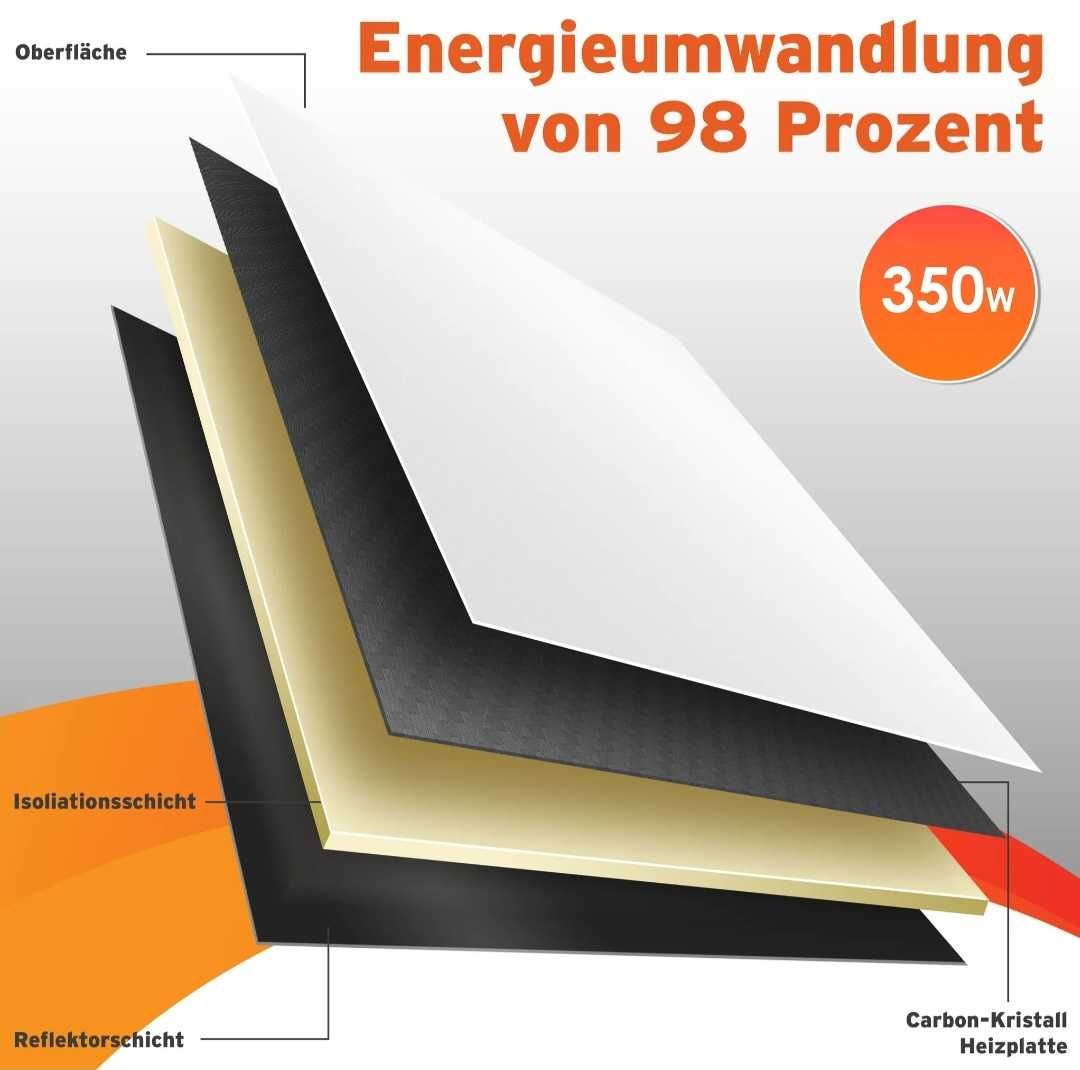 Grzejnik promiennik podczerwieni 2w1 Wifi Smart IP44 KESSER 350W