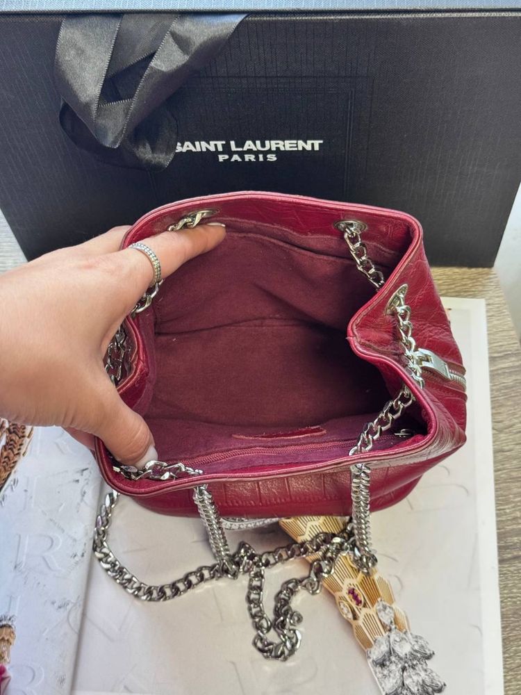 Сумка бордовой цвет YSL