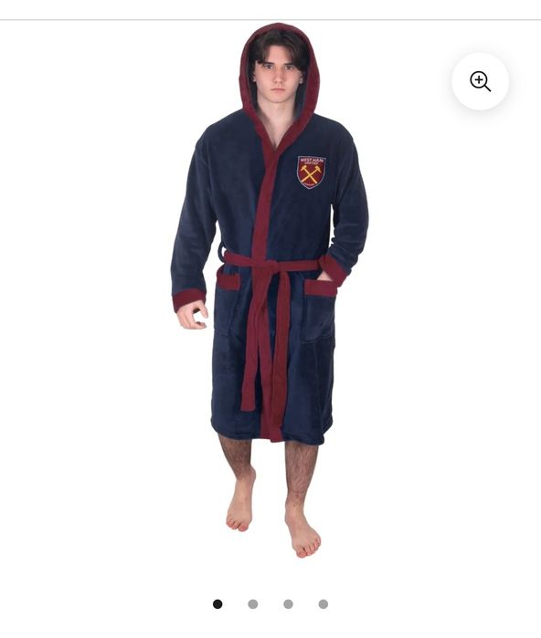 Флисовый клубный халат