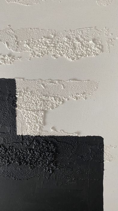 Obraz strukturalny teksturowany minimalizm abstrakcyjny do salonu boho