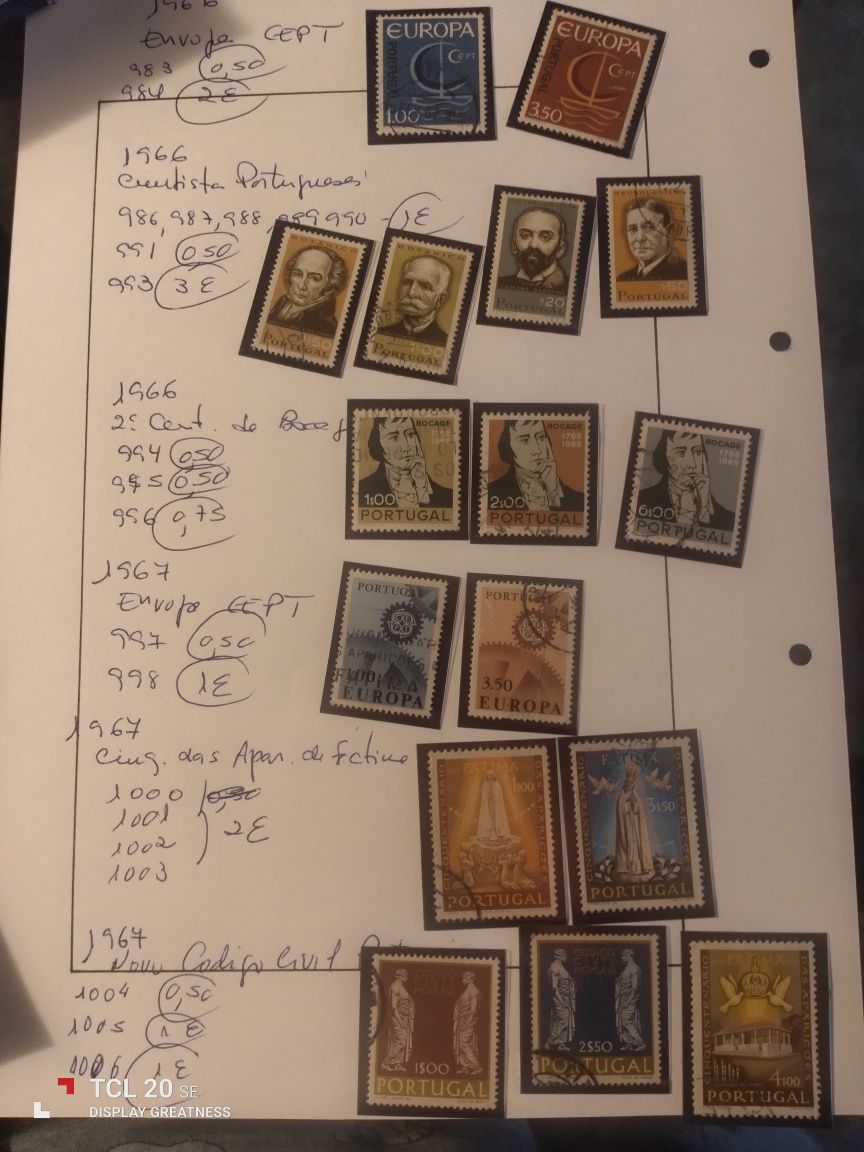 Filatelia selos de Portugal