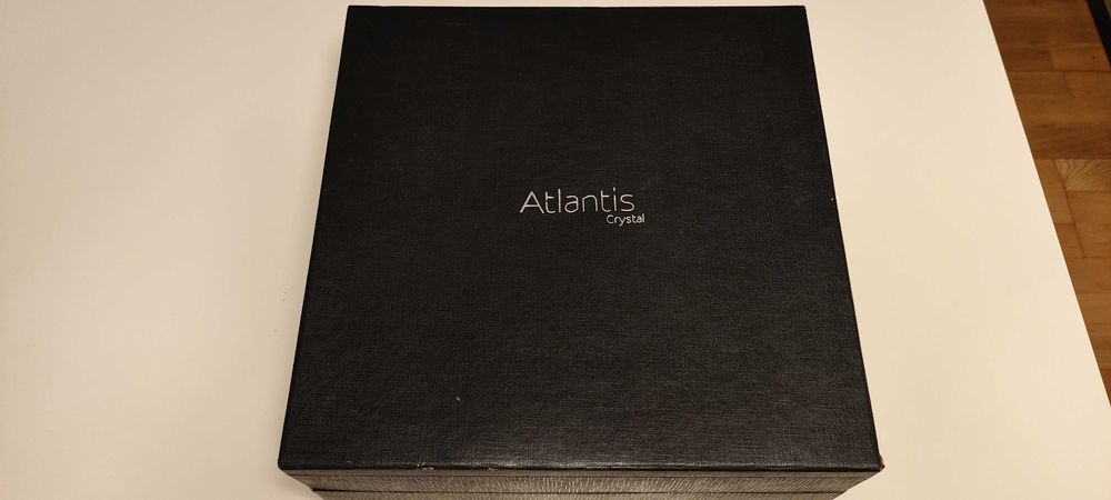 Conjunto garrafa + copos cristal Atlantis - NOVO -