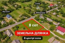 Земельна ділянка 8 соток у центрі села Світин