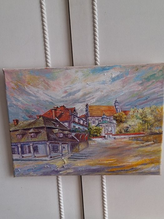 Kazimierz Dolny /obraz olejny-recznie malowany szpachelką I pędz.30/40