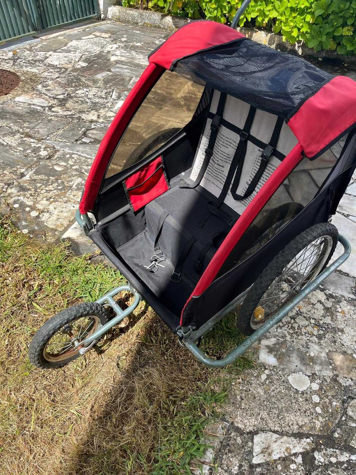 Atrelado de transporte crianças para bicicletas (3 lugares)