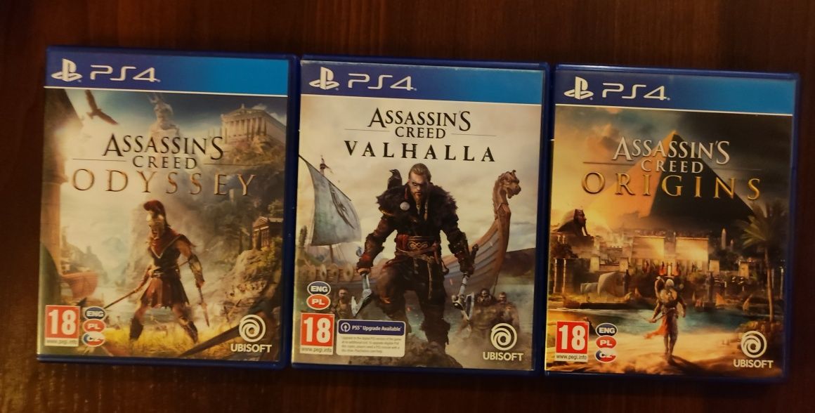 Assassin's Creed: Origins + Valhalla + Odyssey | 3 Gry PS4