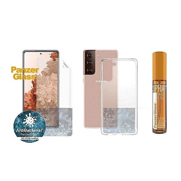 Zestaw ochronny PanzerGlass do Samsung Galaxy S21+ folia TPU + etui Cl