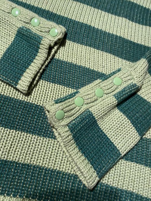 Solar S zielony sweter bawełna