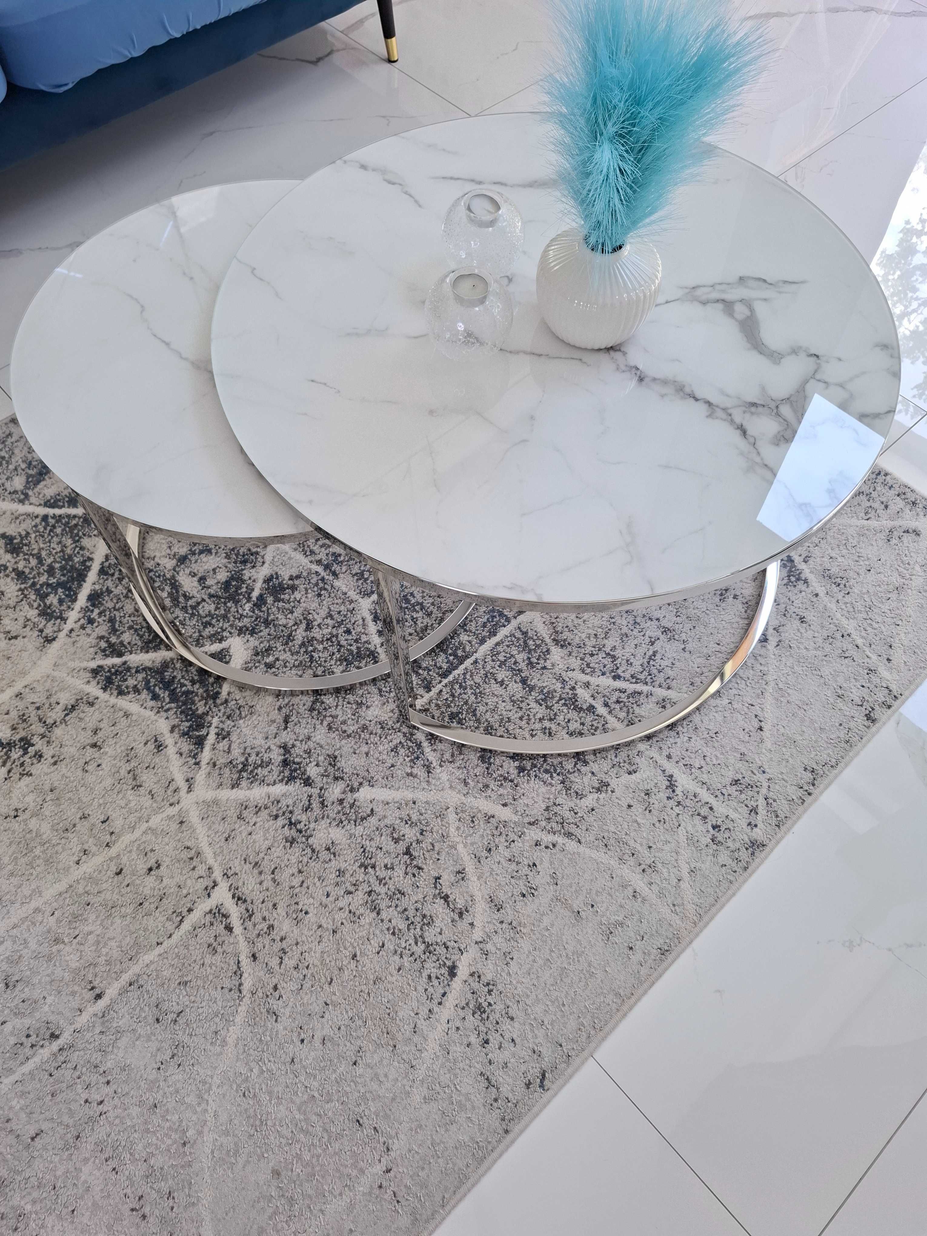 Dwa stoliki kawowe 80 i 60 cm , używane kilka miesiecy