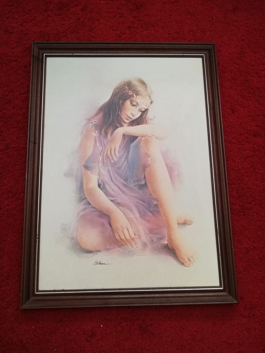 Quadro antigo menina