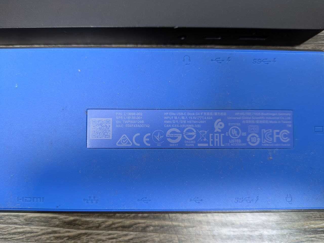 Док-станція HP USB-C HSA-B005DS /Elite USB-C G4 HSTNH-U601 /TPA-B01