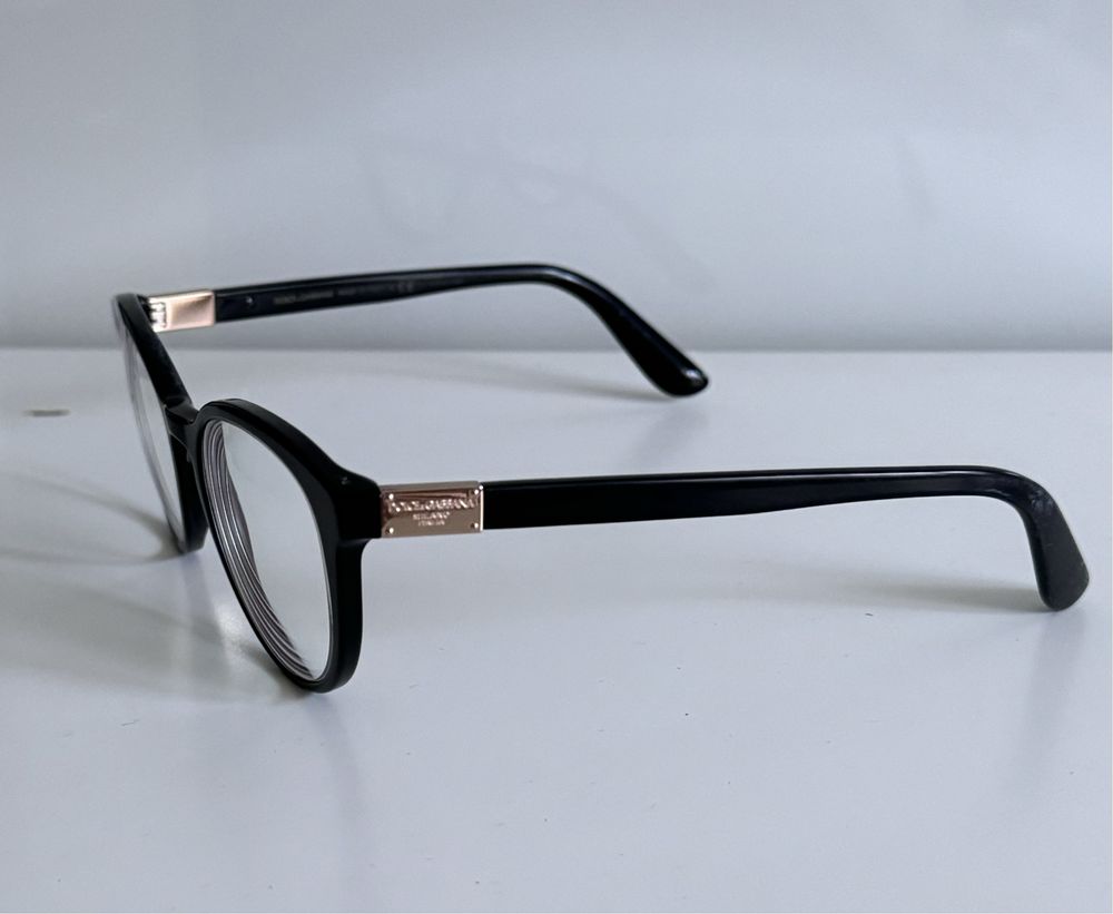 Okulary oprawki dolce & gabbana czarne okrągłe złoto 50 18 DG3268