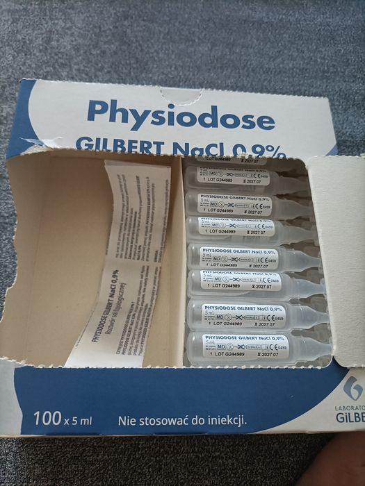 Roztwór soli fizjologicznej GILBERT NaCl 0,9% 50 ampułek x 5 ml