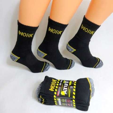 3pary Skarpety bhp ROBOCZE WORK skarpetki do pracy mocne Polskie 43-46