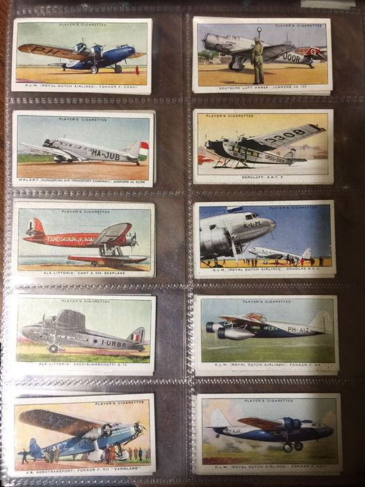 50 cards Aviação International Airlines - John Player & Sons