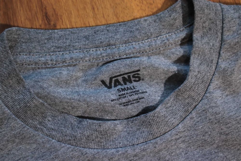 T-shirt Vans r. S bawełniany męski kr rękaw szary