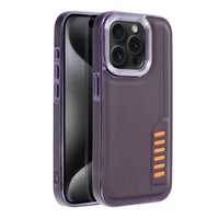 Etui Case Plecki Milano Iphone 15 Pro Ciemny Fiolet + Szkło 9H