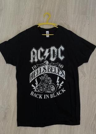 Чёрная футболка ac dc