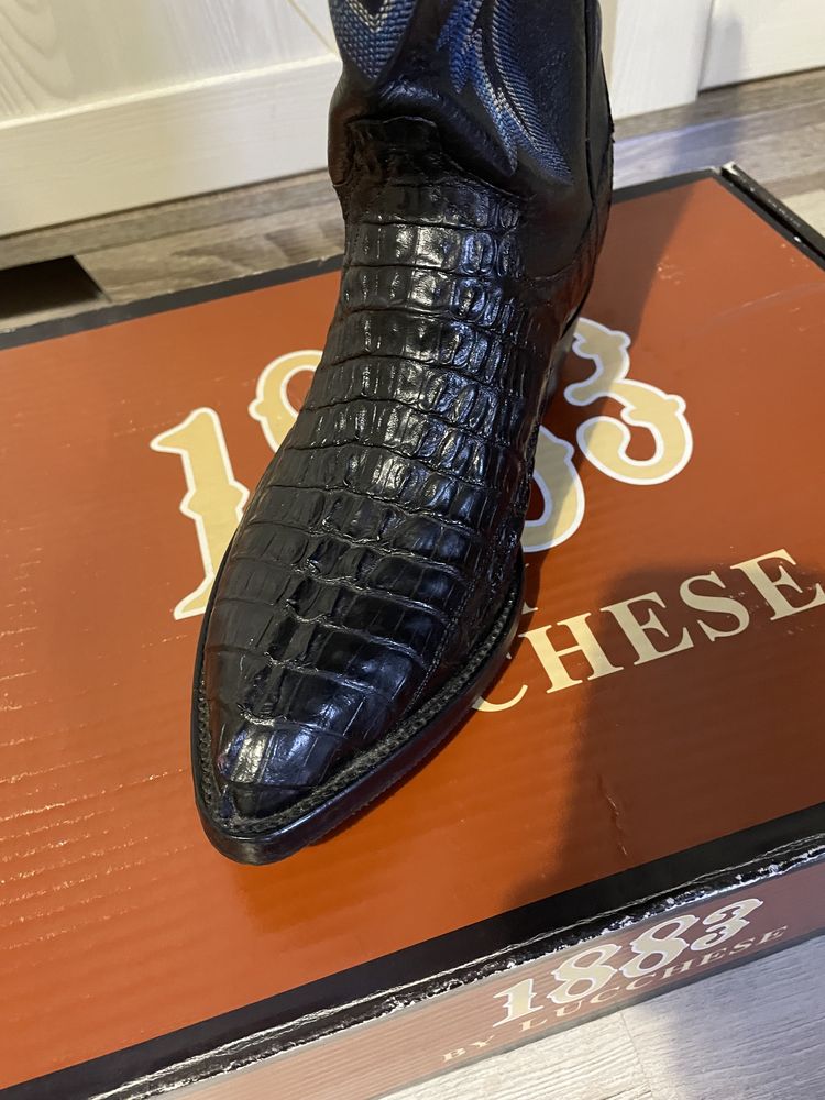 Сапоги с кожи крокодила Black Jack Boots(США)размер 10D(43)