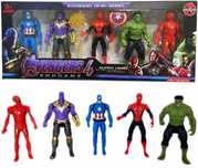 Ludziki Figurki Avengers Zestaw 5 sztuk Hulk Superman Thor