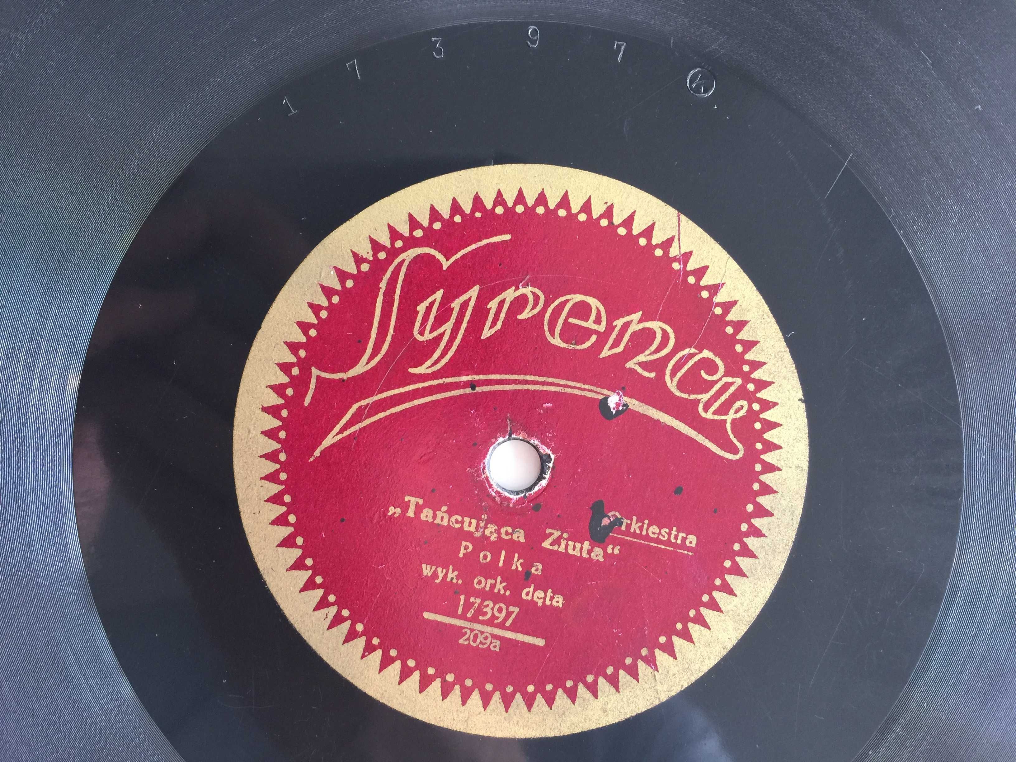 Płyty SZELAK Gramofon SYRENA-ELECTRO Przedwojenne Płyta POLSKA