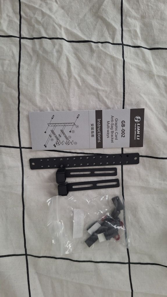 Uchwyt do karty graficznej lian li graphic card anti sag bracket