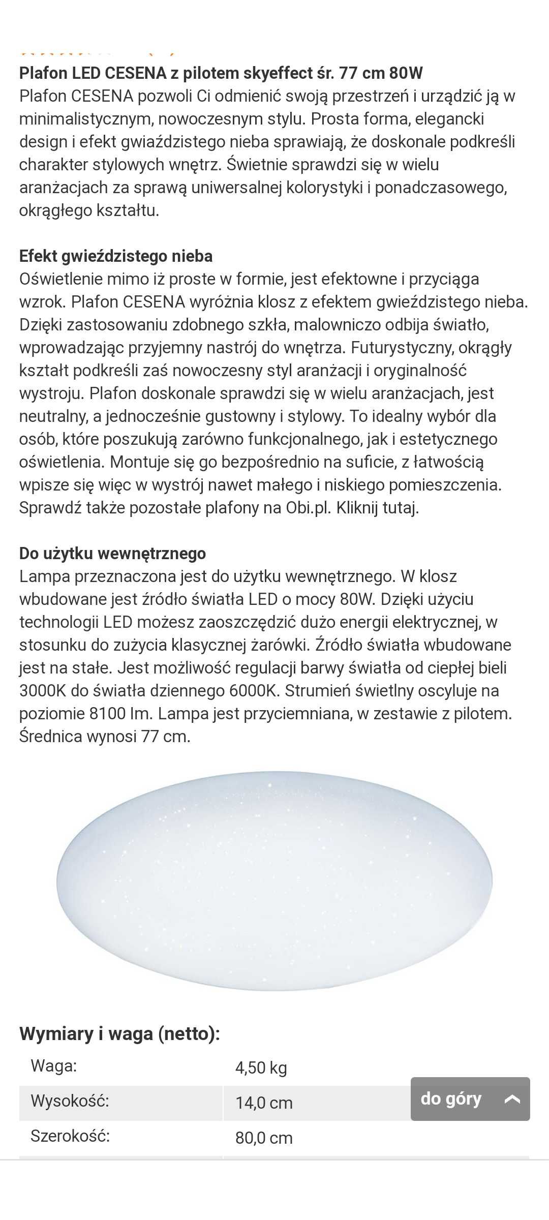 Lampa Plafon led