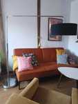 Lampa stojąca chromowana design loft