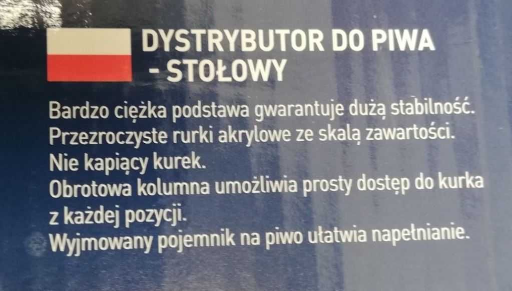 Dystrybutor nalewak do piwa stołowy 3 litry HENDI