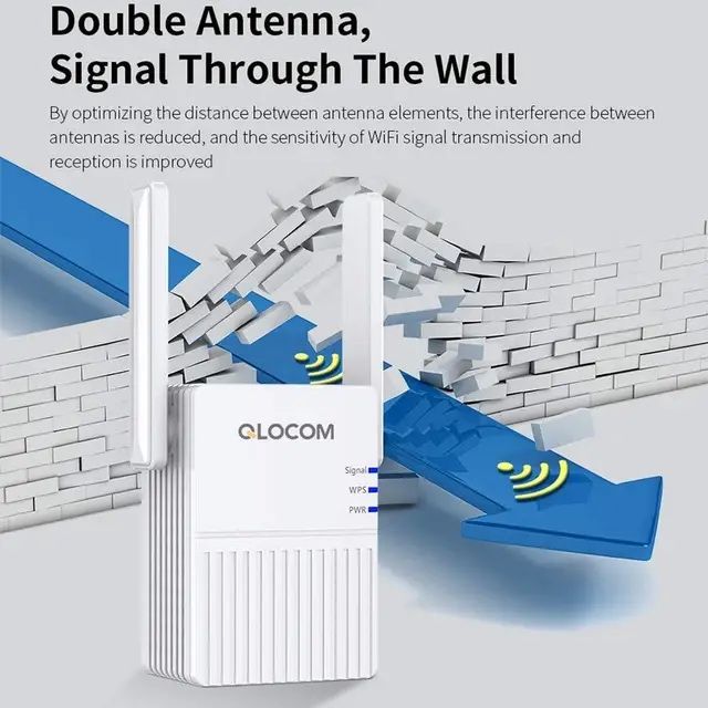 QLOCOM WiFi 300 Мбит/с 2,4 ГГц Беспровод. Вайфай усилитель сигнала