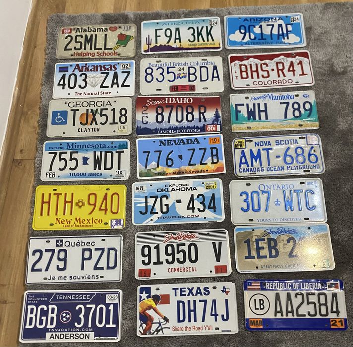 Tablice rejestracyjne usa afryka kanada