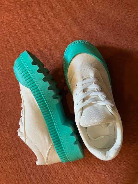 trampki wygodne  kolorowe buty 37  na grubej podeszwie