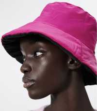 Zara панама шапка осінь демі стьобана рожева тепла нова  S 36 26 Зара