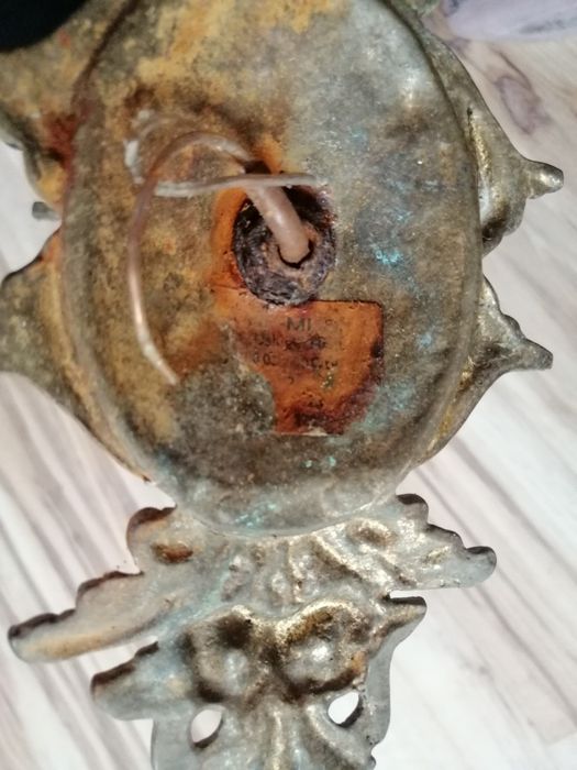 Kinkiet mosiężny zlocony antyk