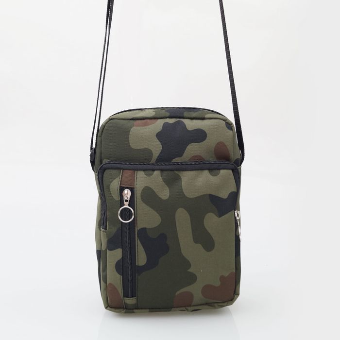 SASZETKA męska materiałowa torba z paskiem na ramię V295 moro