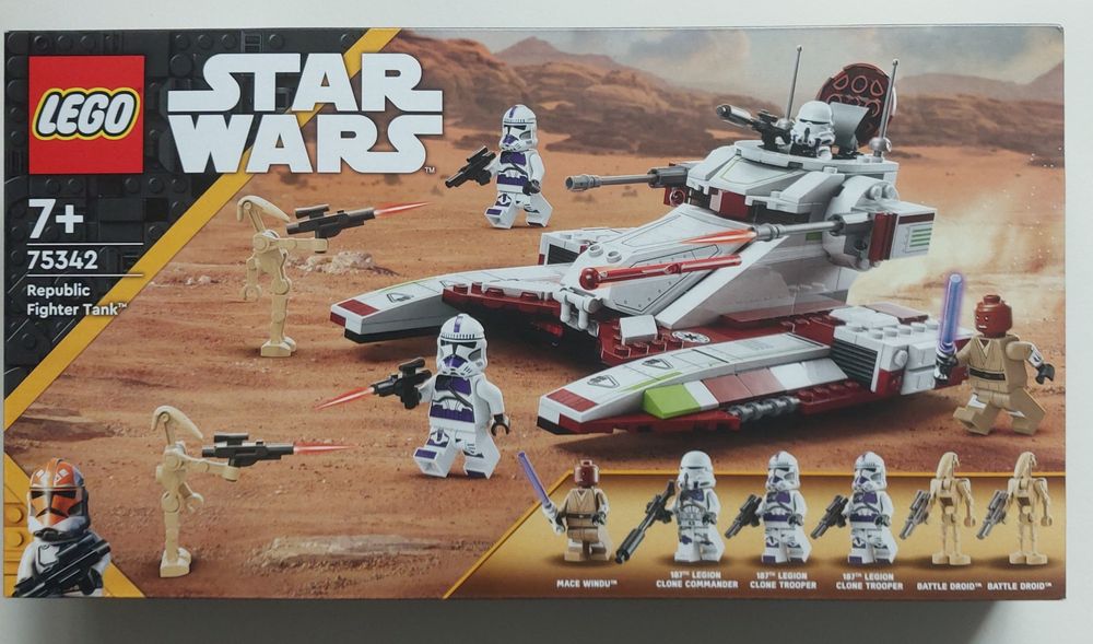 Lego star wars zestaw Czołg republiki 75342 nowy