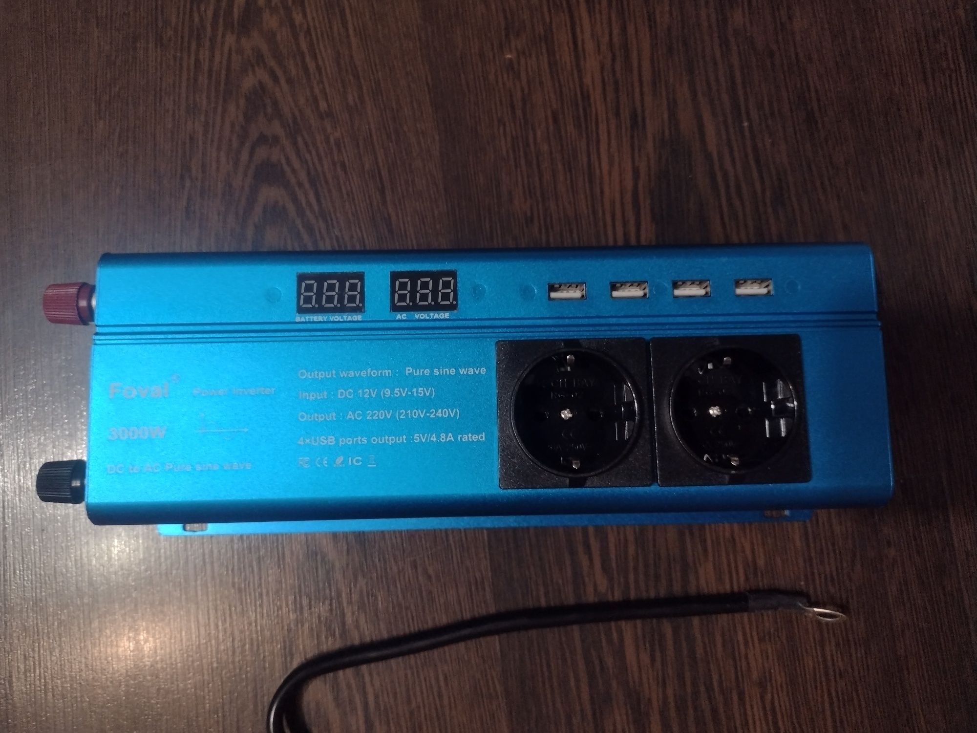 Інвертор Foval  чиста синусоїда 3000 w  12v